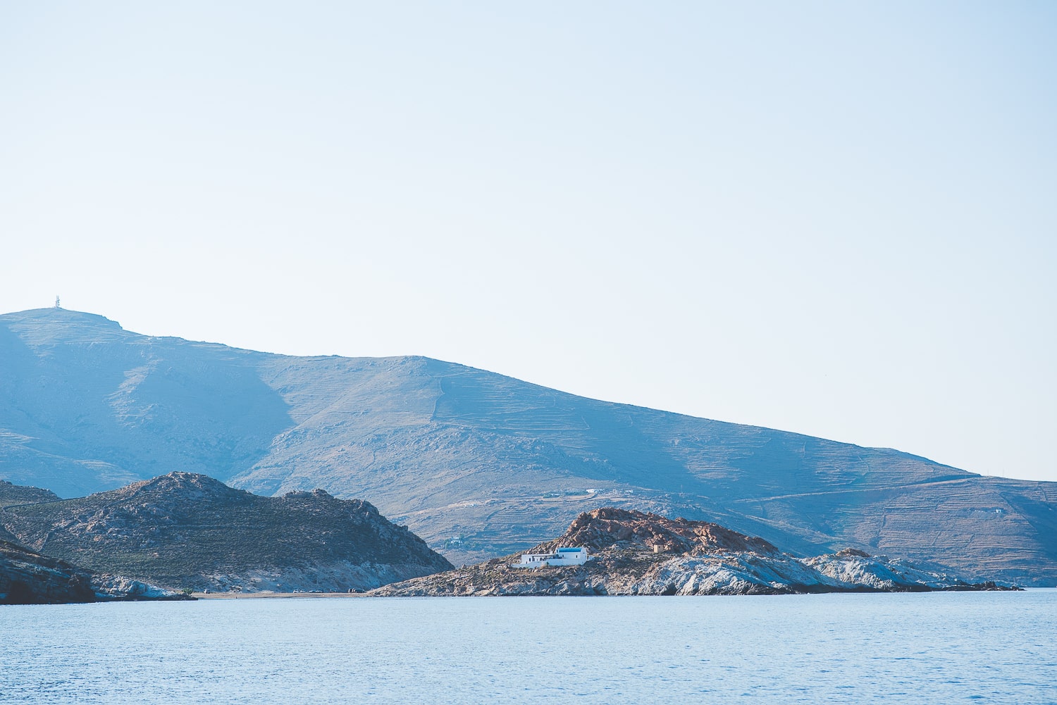 Agios Sostis beach from afar Serifos Island